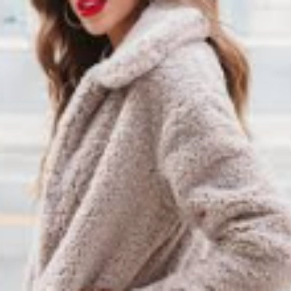 Italian Suite Benedict Teddy bear sherpa motor jacket, size S - Picture 2 of 8